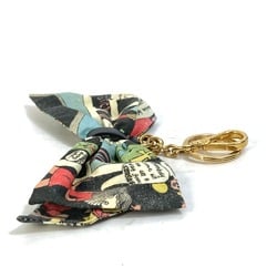 PRADA Prada American Comic Book Pattern Ribbon Bag Charm Keychain Canvas Women's Multicolor