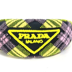 PRADA Prada pile triangle plate hair headband nylon women's yellow