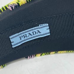 PRADA Prada pile triangle plate hair headband nylon women's yellow