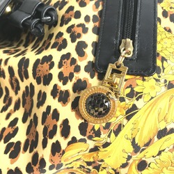 VERSACE Leopard Backpack Leather Women's Yellow