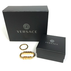 VERSACE Greca Key Chain Accessory Holder Metal Women's Gold