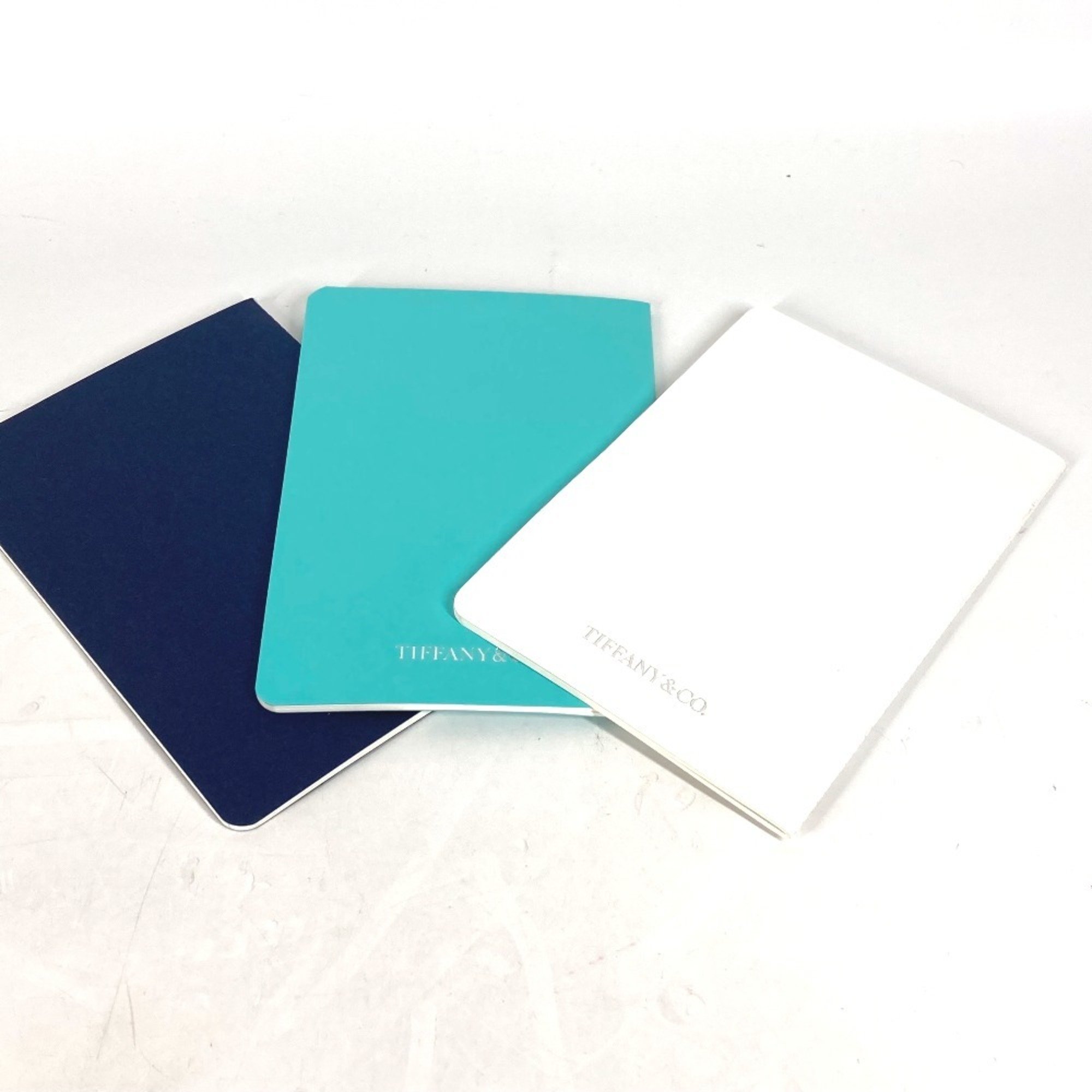 TIFFANY&Co. Tiffany Exhibition Tiffanywonder Venue-limited 3-book set Notebook Memo pad Stationery Paper Women's Navy