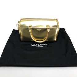 SAINT LAURENT Saint Laurent Paris Baby Duffle Handbag Shoulder Bag Leather Women's Gold