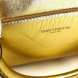 SAINT LAURENT Saint Laurent Paris Baby Duffle Handbag Shoulder Bag Leather Women's Gold