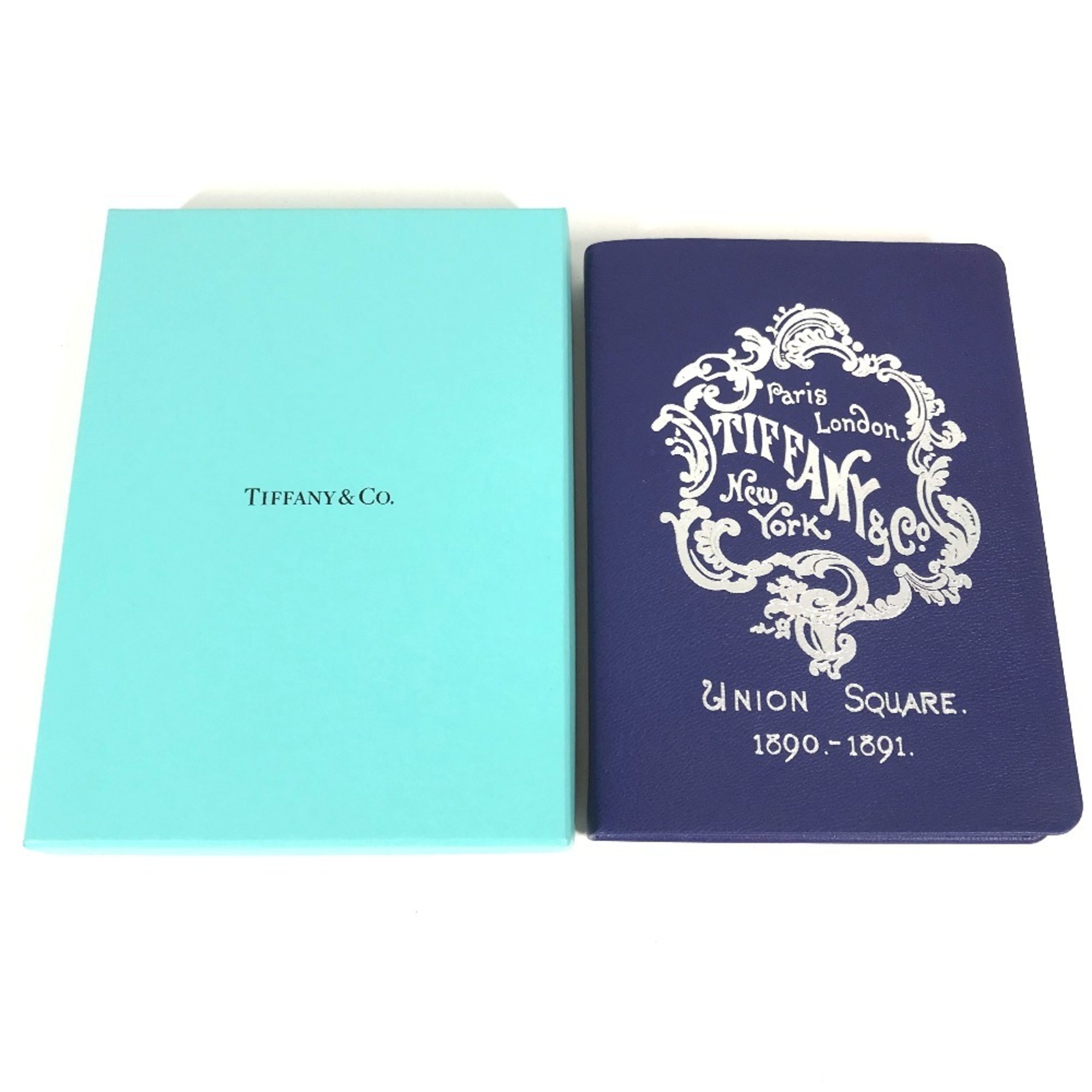 TIFFANY&Co. Tiffany Stationery Notebook Memo Pad Leather Ladies Blue