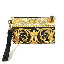 VERSACE Versace pouch with strap clutch bag leather men's yellow