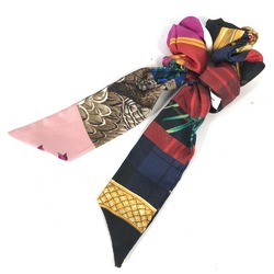 Salvatore Ferragamo Ribbon Hair Tie Scrunchie Silk Women's Multicolor