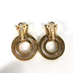 VERSACE Versace V Rhinestone Earrings Metal Gold Women's