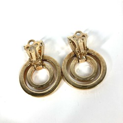 VERSACE Versace V Rhinestone Earrings Metal Gold Women's