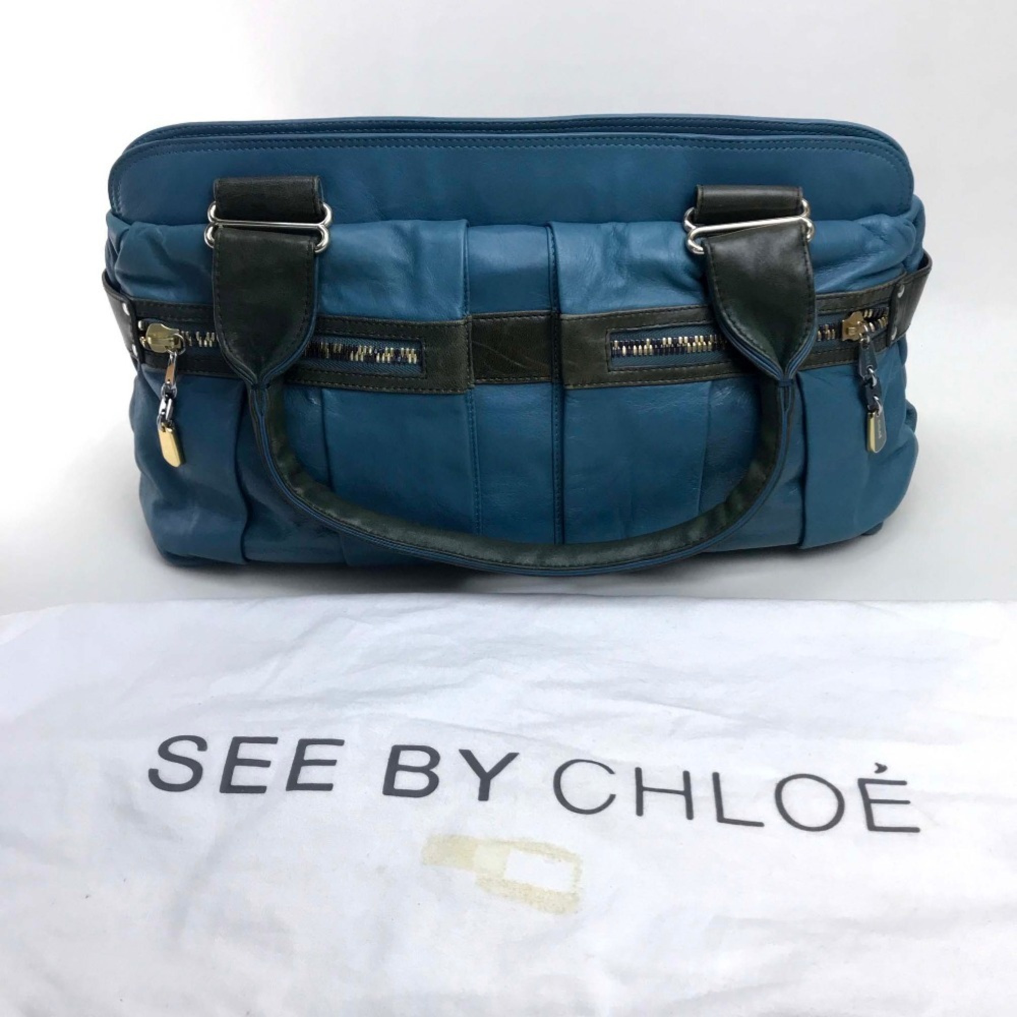 See by Chloé SEE BY CHLOE Date Tripper handbag shoulder bag leather patent women's blue