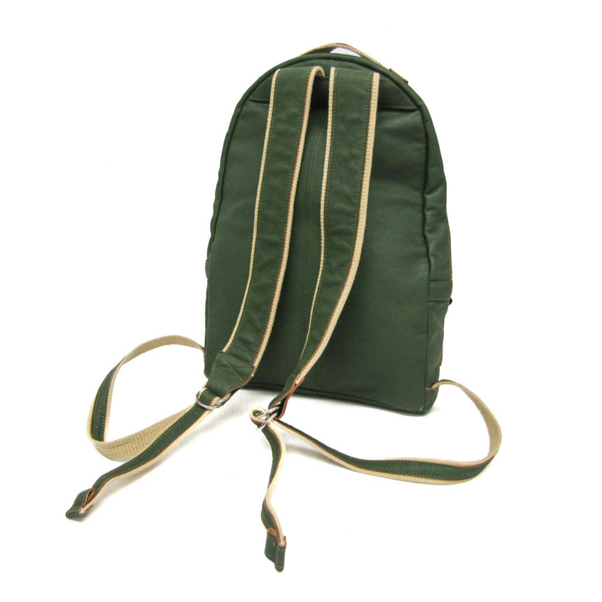 Porter Men,Women Leather Backpack Green