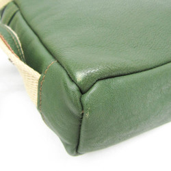 Porter Men,Women Leather Backpack Green