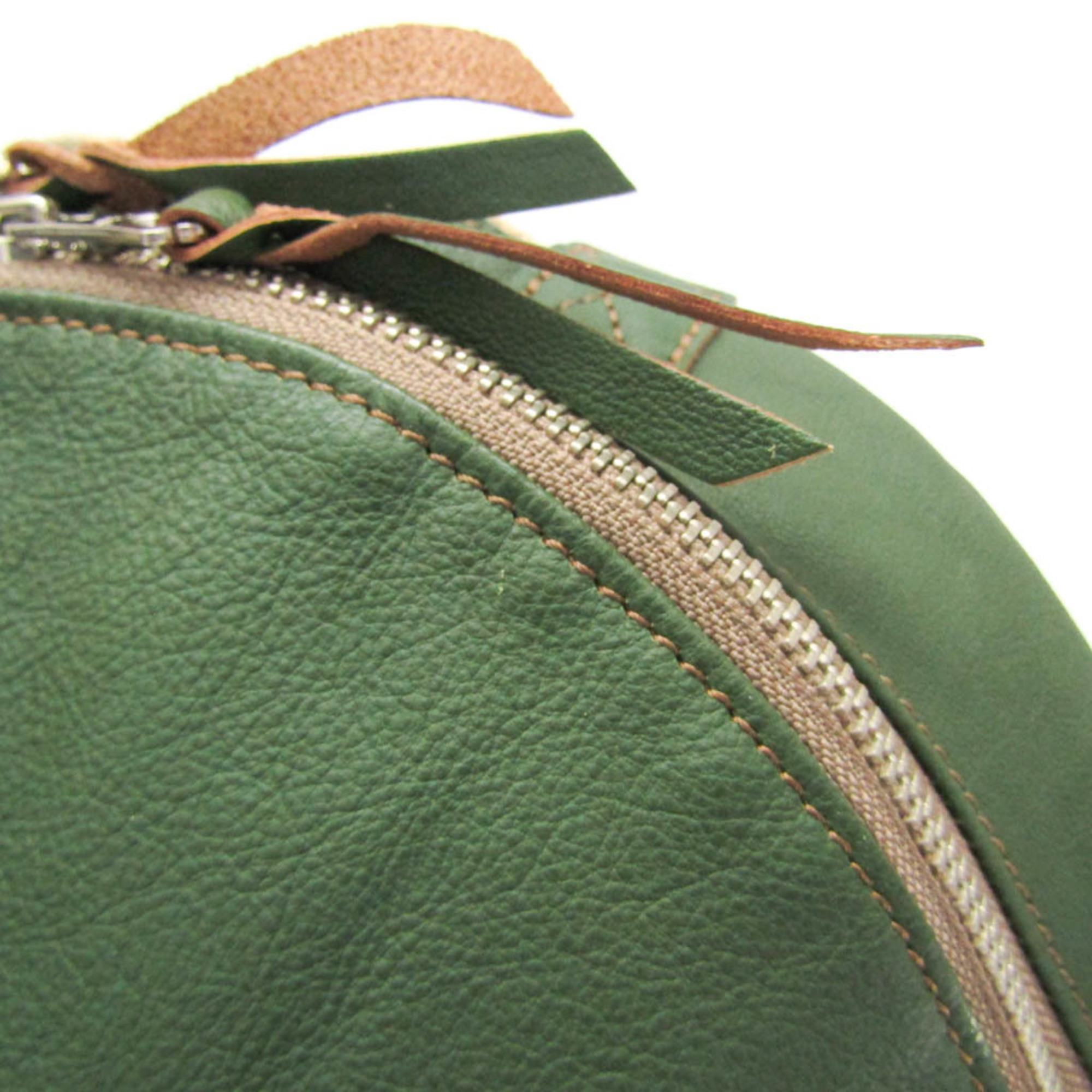 Porter Men,Women Leather Backpack Green