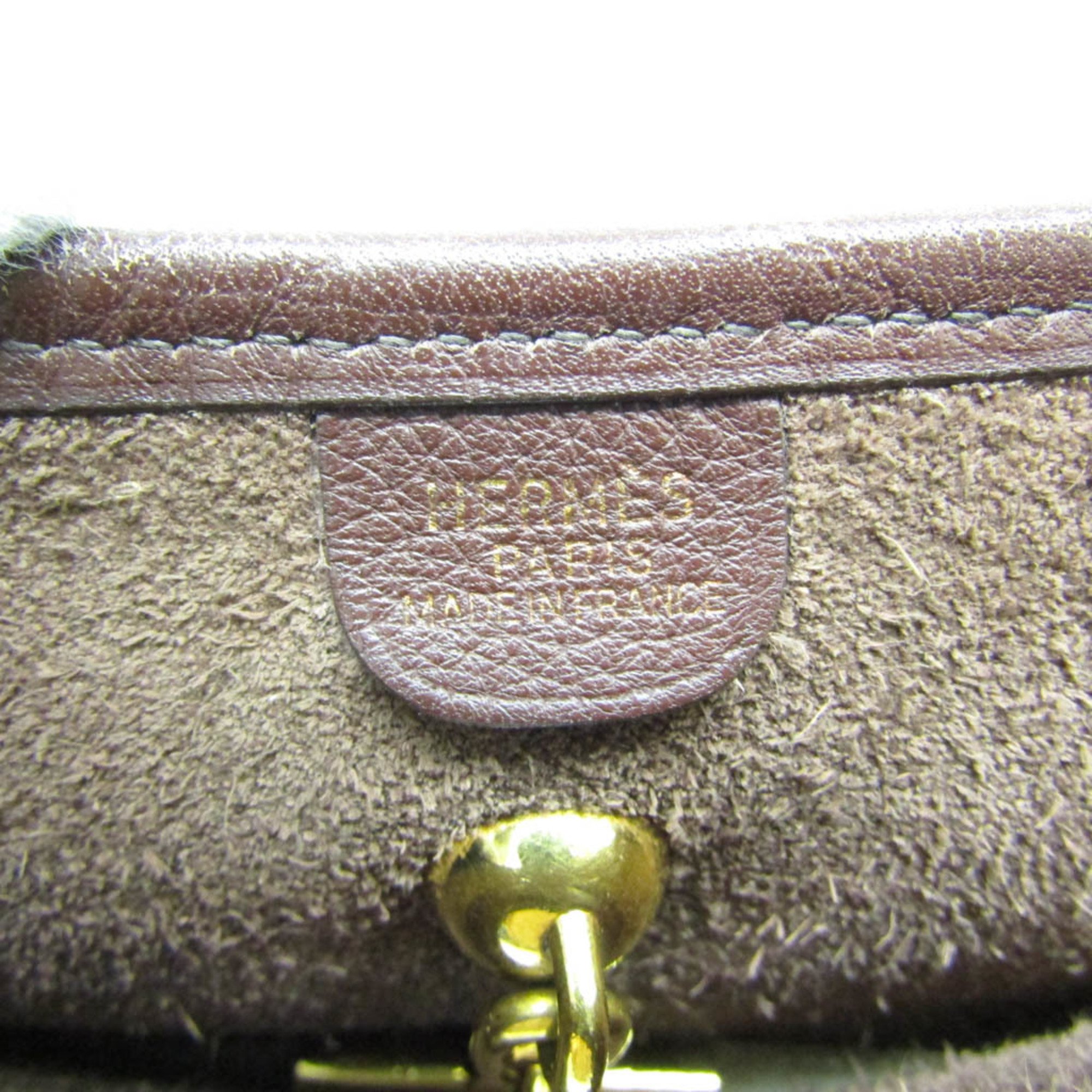 Hermes Vespa PM Women's Leather Shoulder Bag Dark Brown