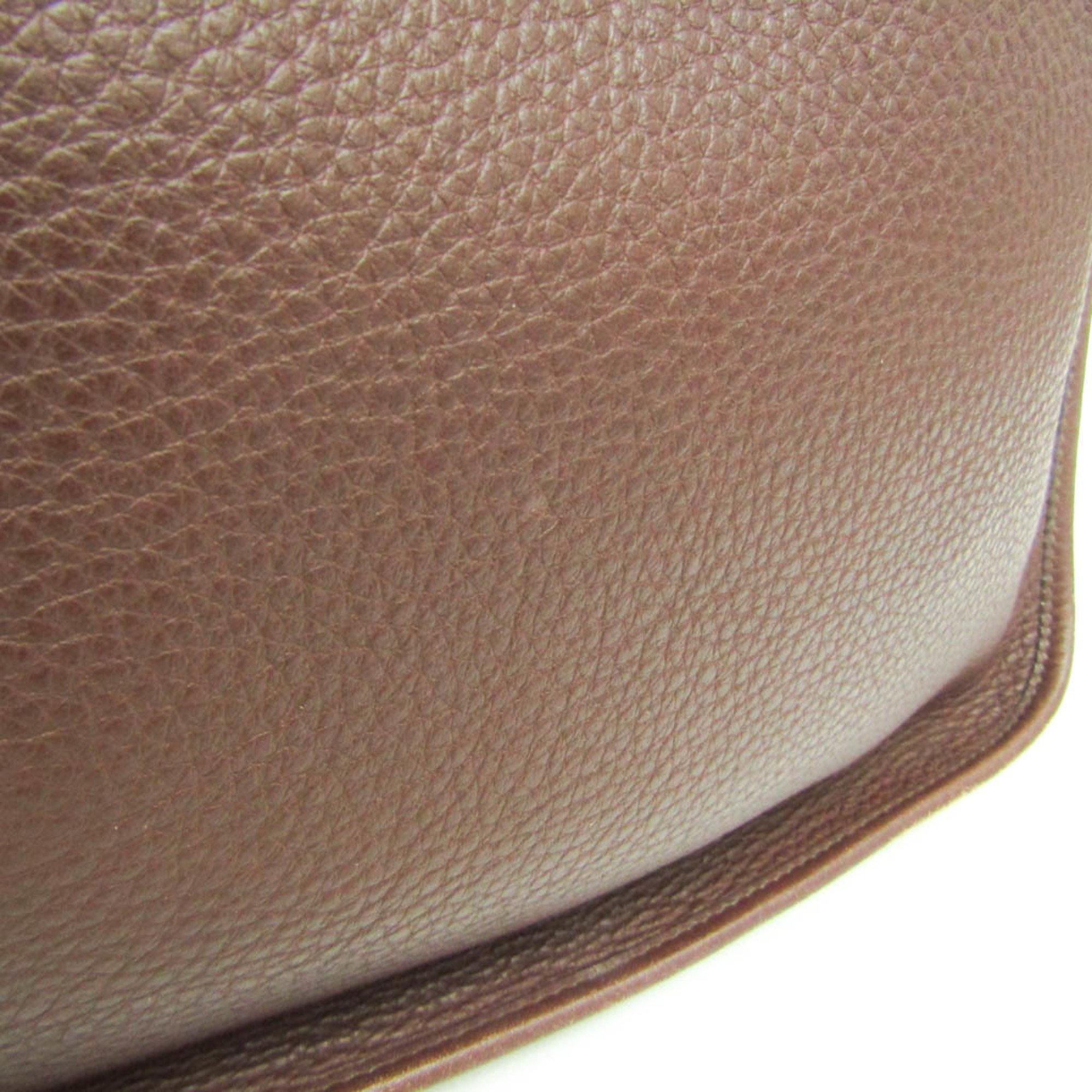 Hermes Vespa PM Women's Leather Shoulder Bag Dark Brown