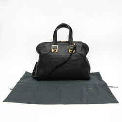 Fendi Chameleon Chameleon Leather Handbag Black