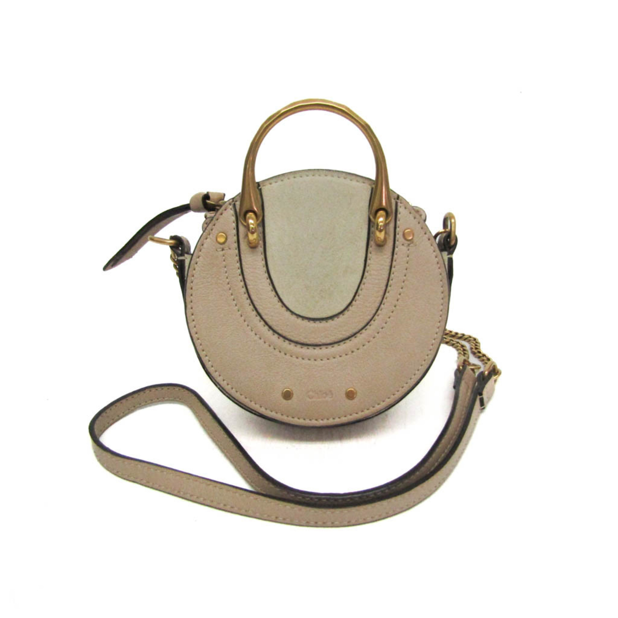 Chloé Pixie Women's Leather,Suede Shoulder Bag Beige