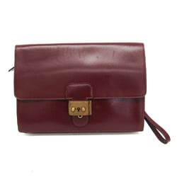 Hermes Pochette Jet Men,Women Box Calf Leather Clutch Bag Bordeaux