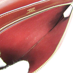 Hermes Pochette Jet Men,Women Box Calf Leather Clutch Bag Bordeaux