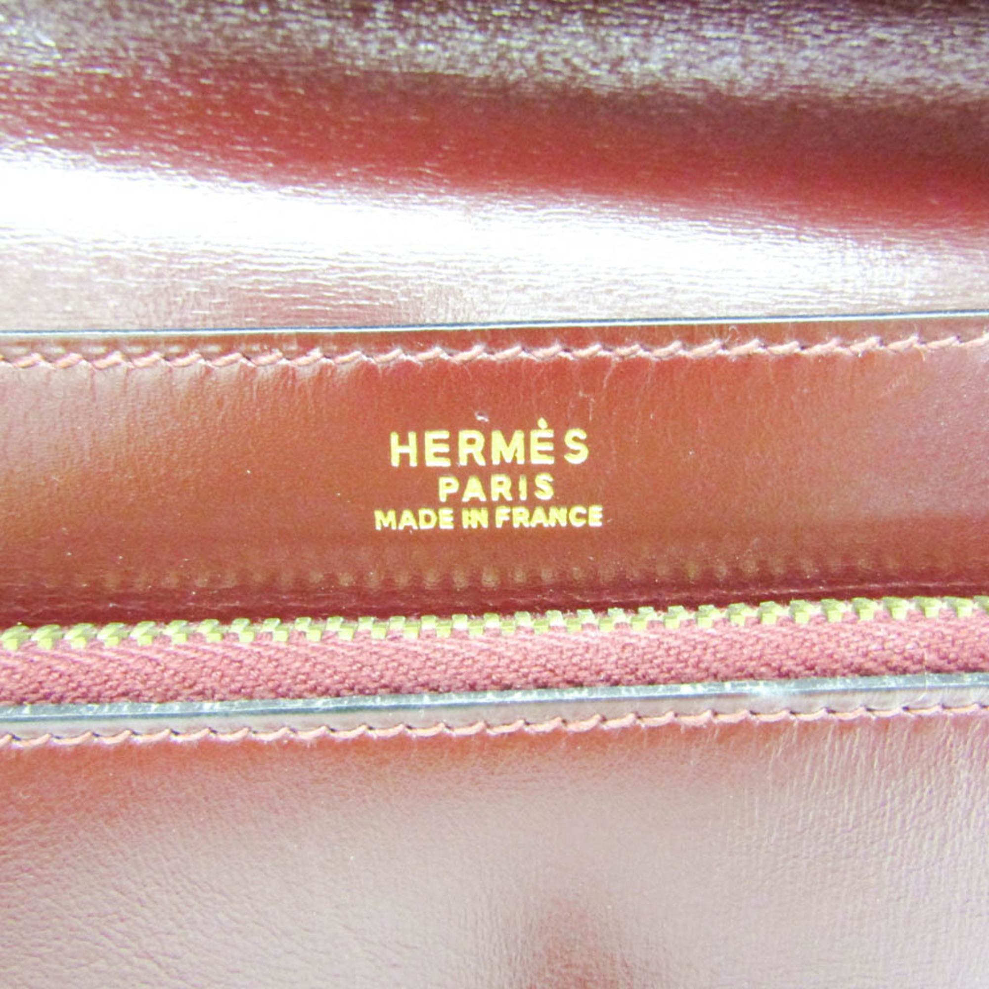 Hermes Pochette Jet Men,Women Box Calf Leather Clutch Bag Bordeaux