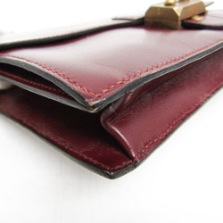 Hermes Pochette Jet Men,Women Box Calf Leather Clutch Bag Bordeaux