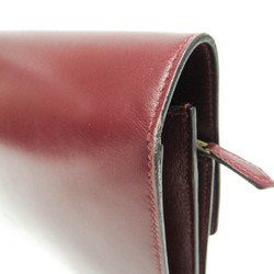 Hermes Pochette Jet Men,Women Box Calf Leather Clutch Bag Bordeaux