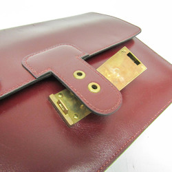 Hermes Pochette Jet Men,Women Box Calf Leather Clutch Bag Bordeaux