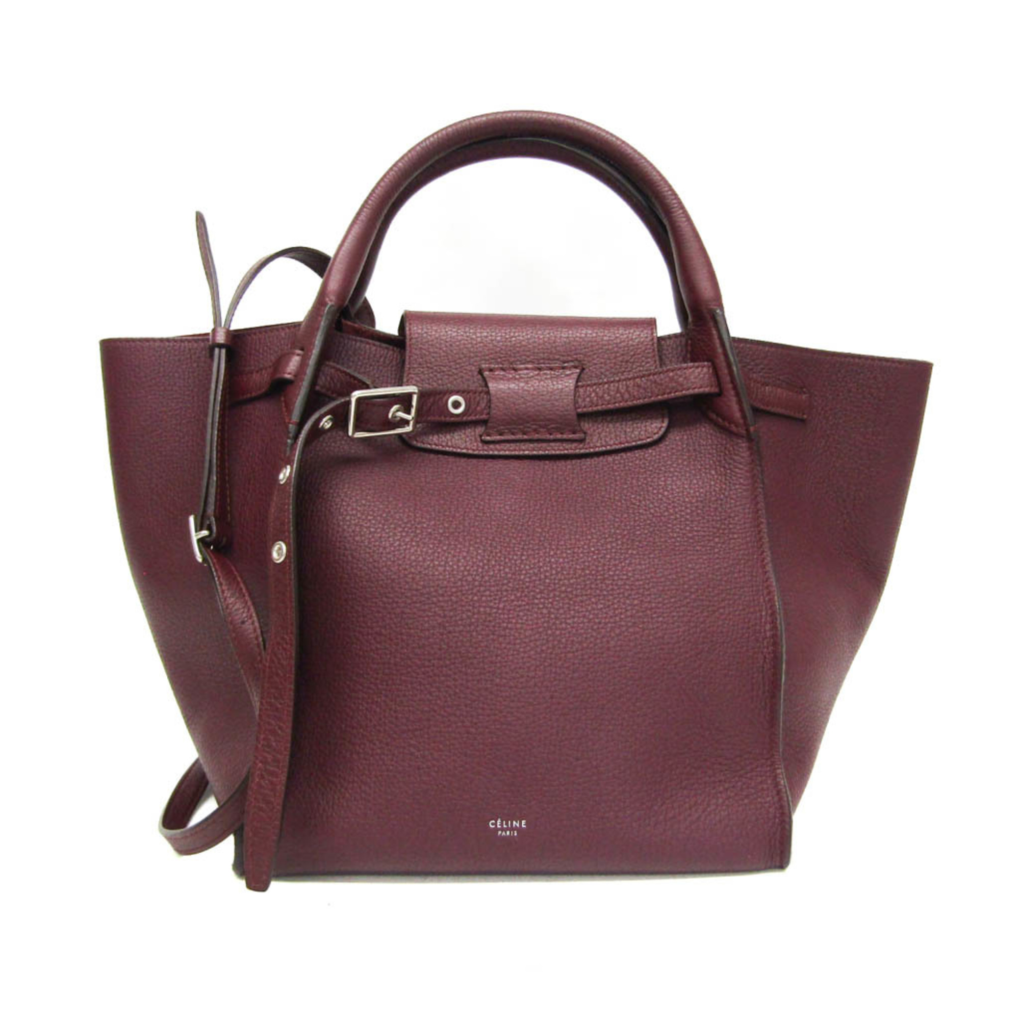 Celine Big Bag Small 183313 Women's Leather Handbag,Shoulder Bag Wine