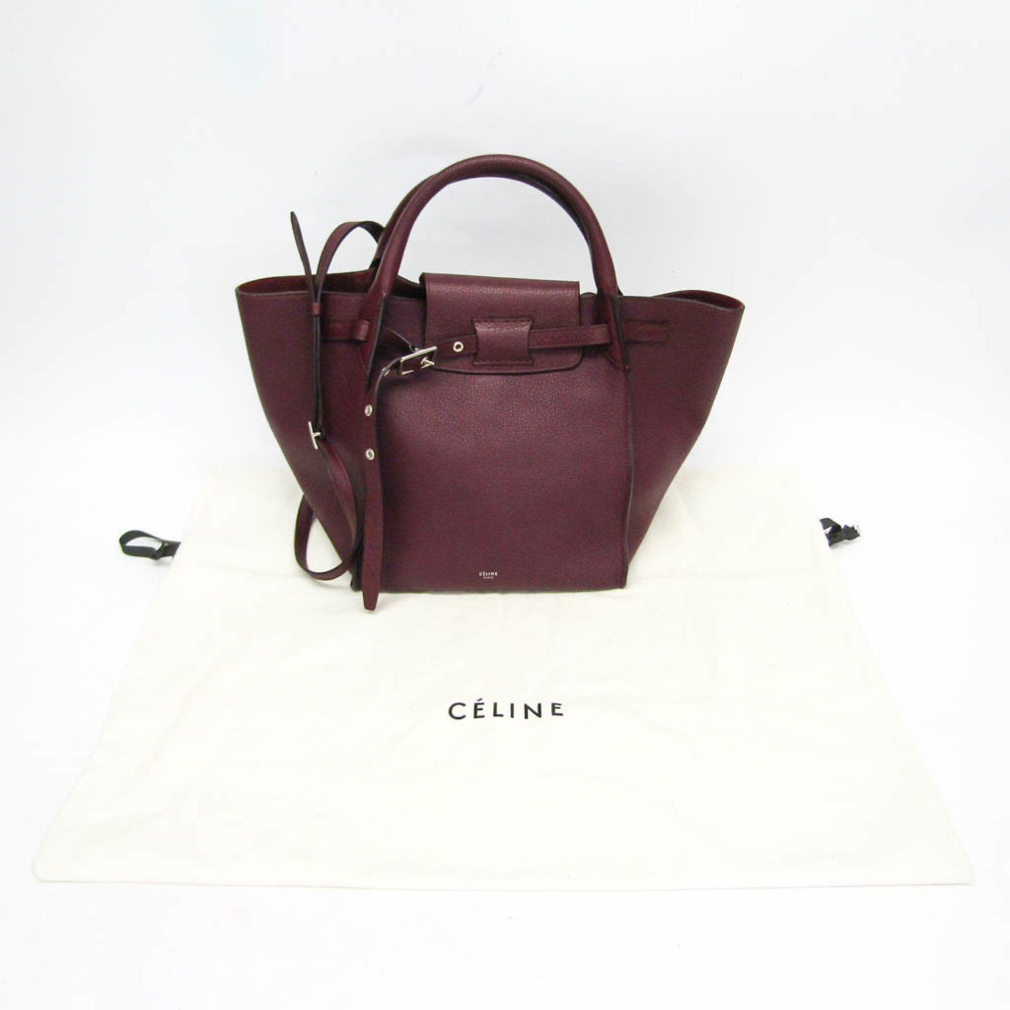 Celine Big Bag Small 183313 Women's Leather Handbag,Shoulder Bag Wine