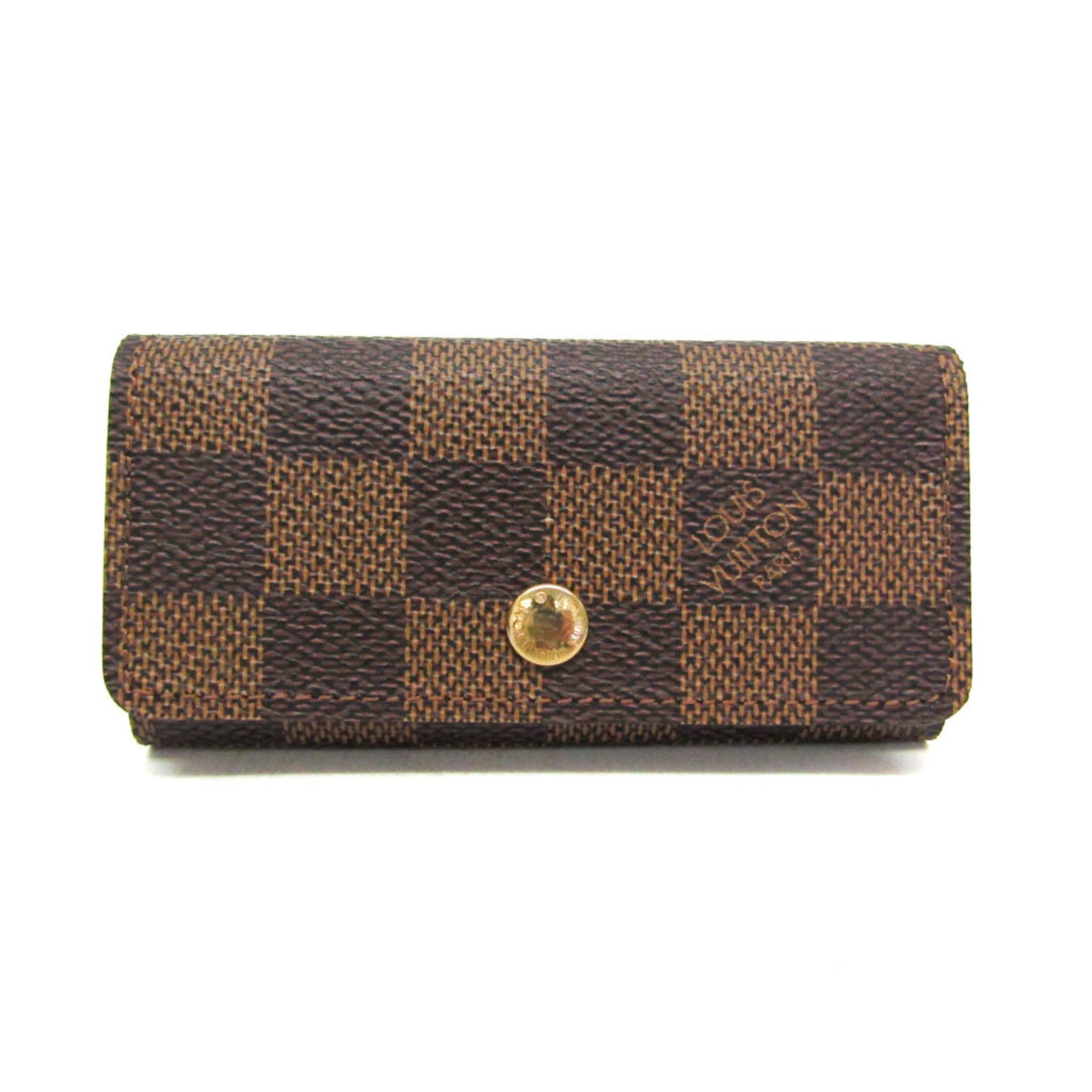 Louis Vuitton Damier Multicles 4 N62631 Men,Women Damier Canvas Key Case Ebene