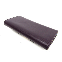 Salvatore Ferragamo Vara 22 D324 Women's Leather Long Wallet (bi-fold) Dark Purple