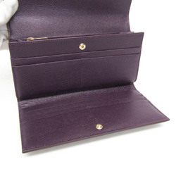 Salvatore Ferragamo Vara 22 D324 Women's Leather Long Wallet (bi-fold) Dark Purple