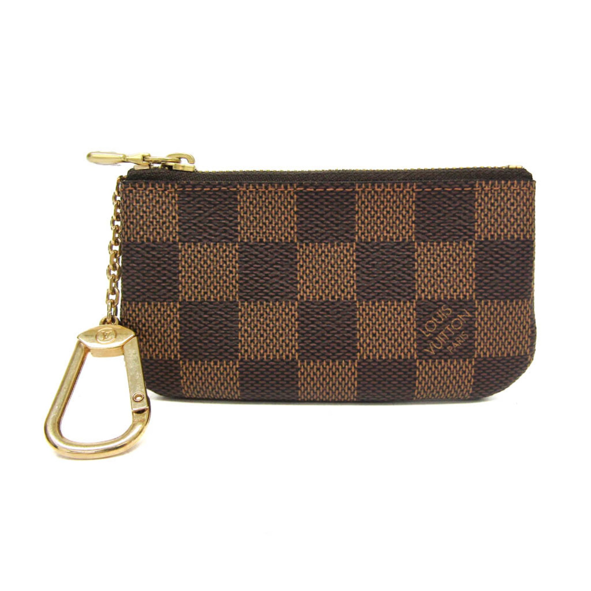 Louis Vuitton Damier Pochette Cle N62658 Men,Women Damier Canvas Coin Purse/coin Case Ebene