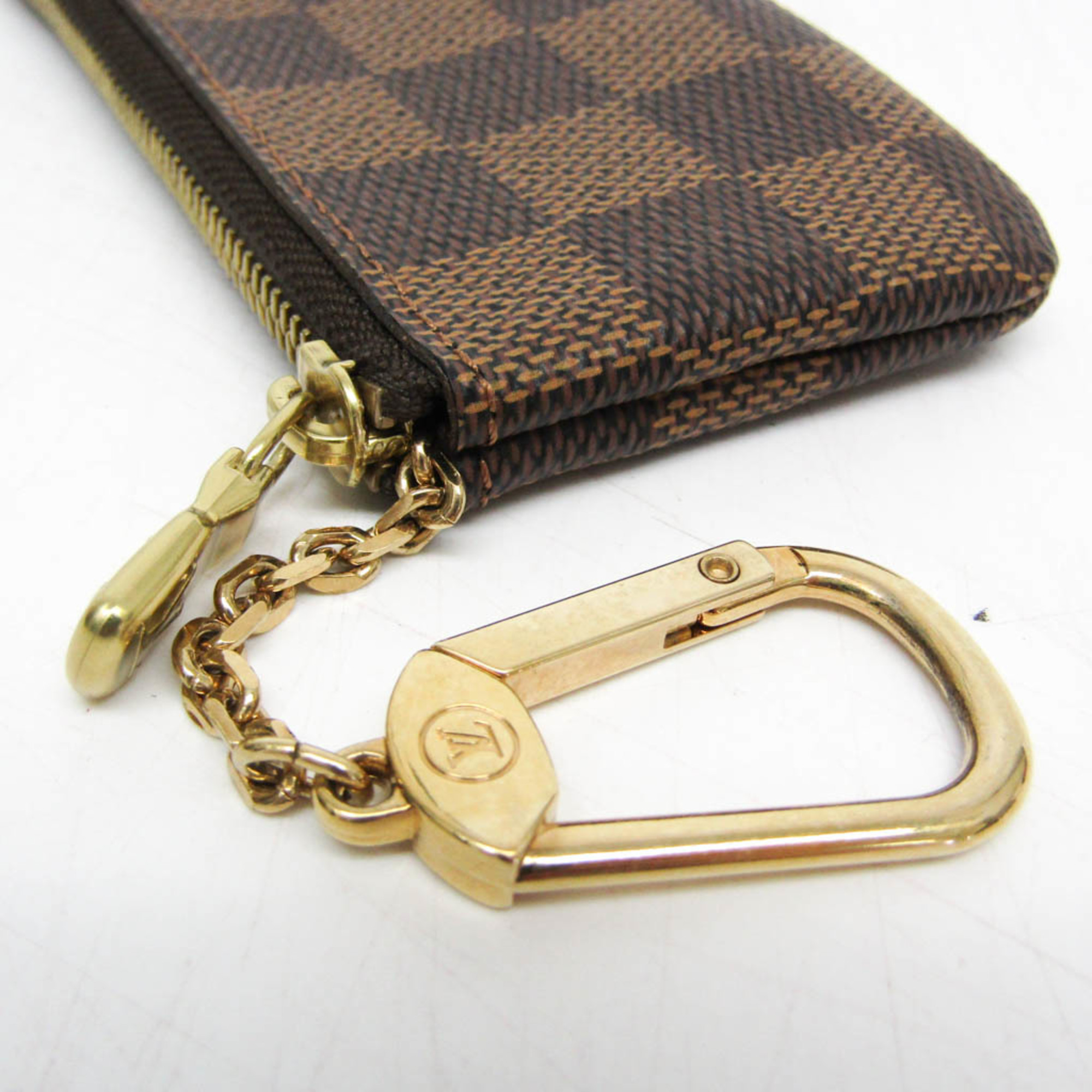 Louis Vuitton Damier Pochette Cle N62658 Men,Women Damier Canvas Coin Purse/coin Case Ebene