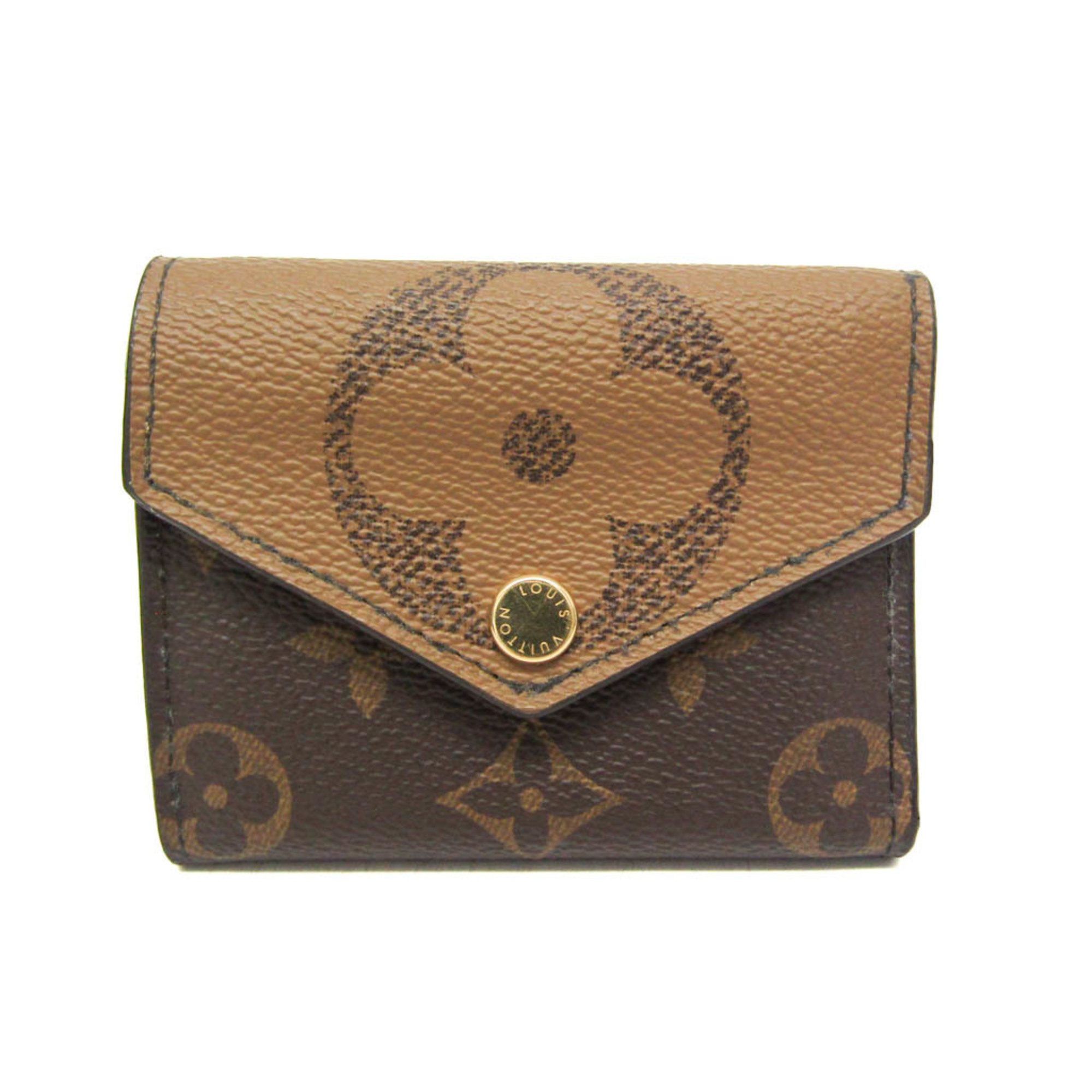 Louis Vuitton Monogram Reverse Monogram Giant  Zoe Wallet M80725 Women's Monogram Wallet (tri-fold) Monogram Reverse