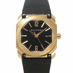 BVLGARI Octo BGOP41G Men's Watch Date Black K18PG Pink Gold Automatic