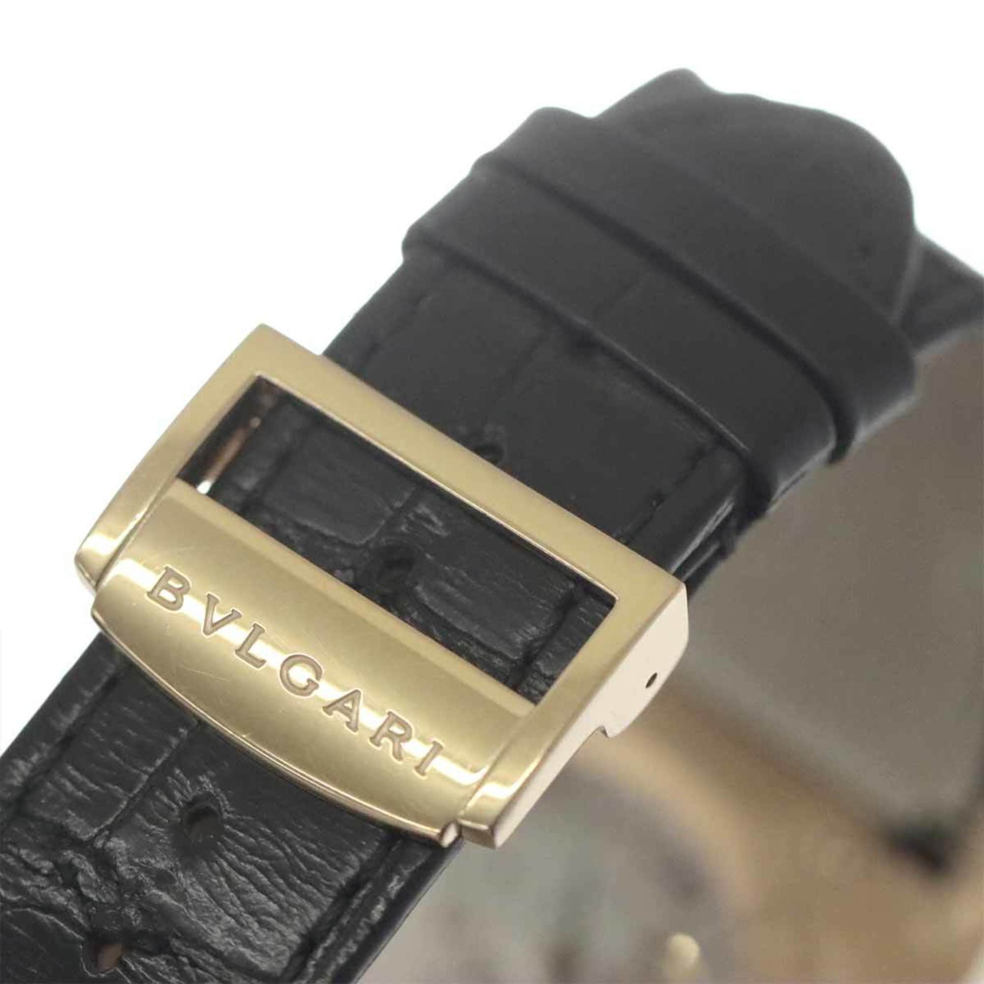 BVLGARI Octo BGOP41G Men's Watch Date Black K18PG Pink Gold Automatic