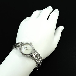 Hermes Clipper Nacle CL4 230 Ladies Watch 12P Diamond Bezel White Shell Quartz