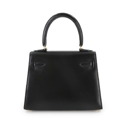 Hermes Kelly 20 2way hand shoulder bag, box calf, black, outside stitching, B stamp, gold hardware, Mini