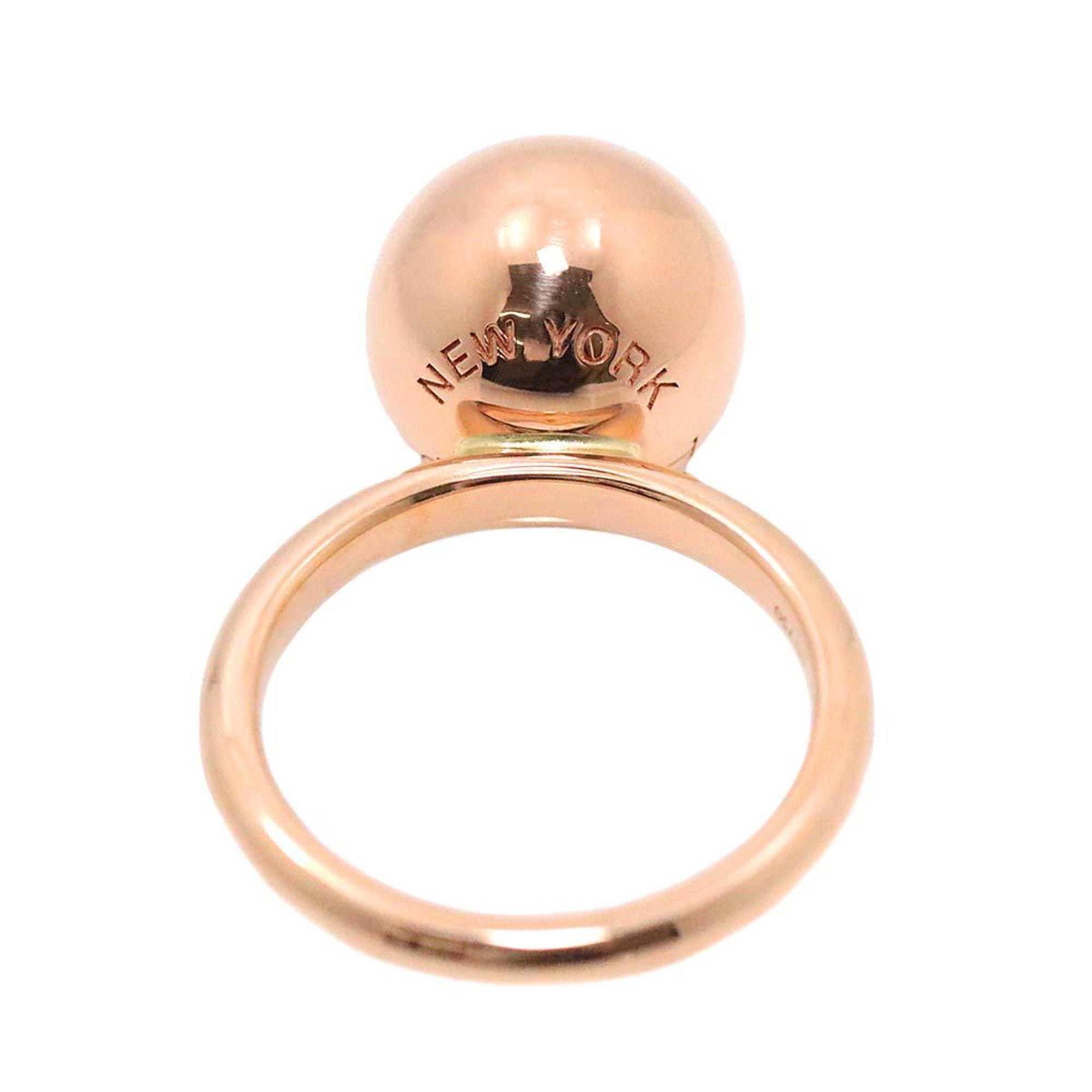 Tiffany & Co. Hardware Ball Ring K18 PG Pink Gold 750