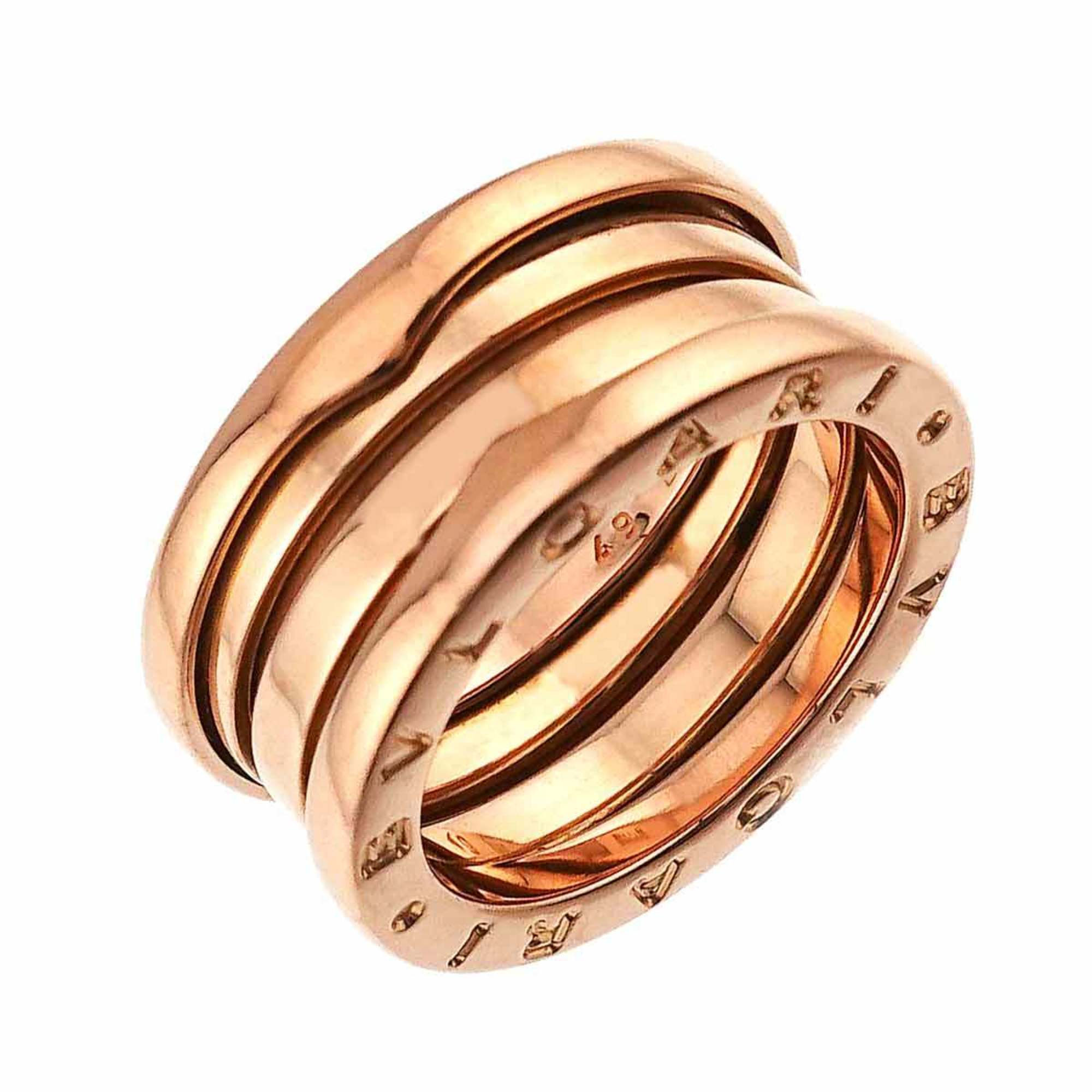 BVLGARI B-zero1 3-band #49 Ring, K18 PG Pink Gold 750, Ring