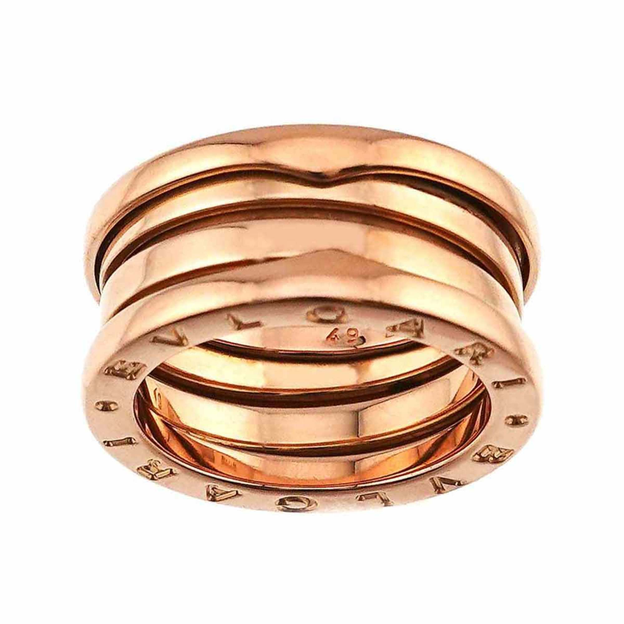 BVLGARI B-zero1 3-band #49 Ring, K18 PG Pink Gold 750, Ring