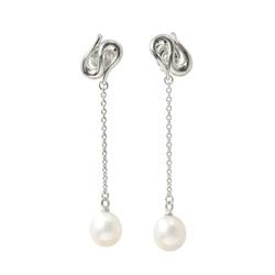 Tiffany & Co. Freshwater Pearl Earrings SV Silver 925 Pierced