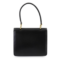 CELINE Double flap handbag Leather Black Gold hardware Handbag