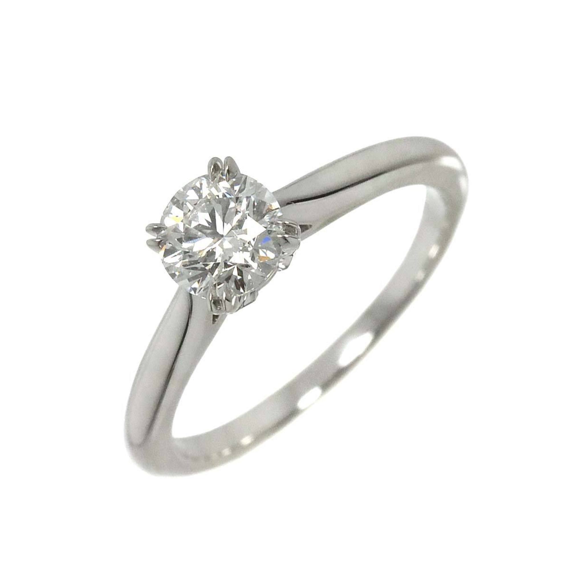 Harry Winston HARRY WINSTON Diamond 0.56ct E VVS2 3EX Round Solitaire Ring Pt Certificate