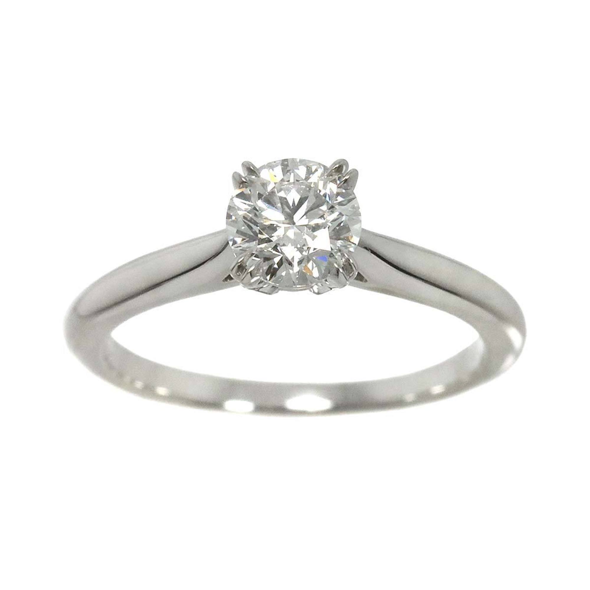 Harry Winston HARRY WINSTON Diamond 0.56ct E VVS2 3EX Round Solitaire Ring Pt Certificate