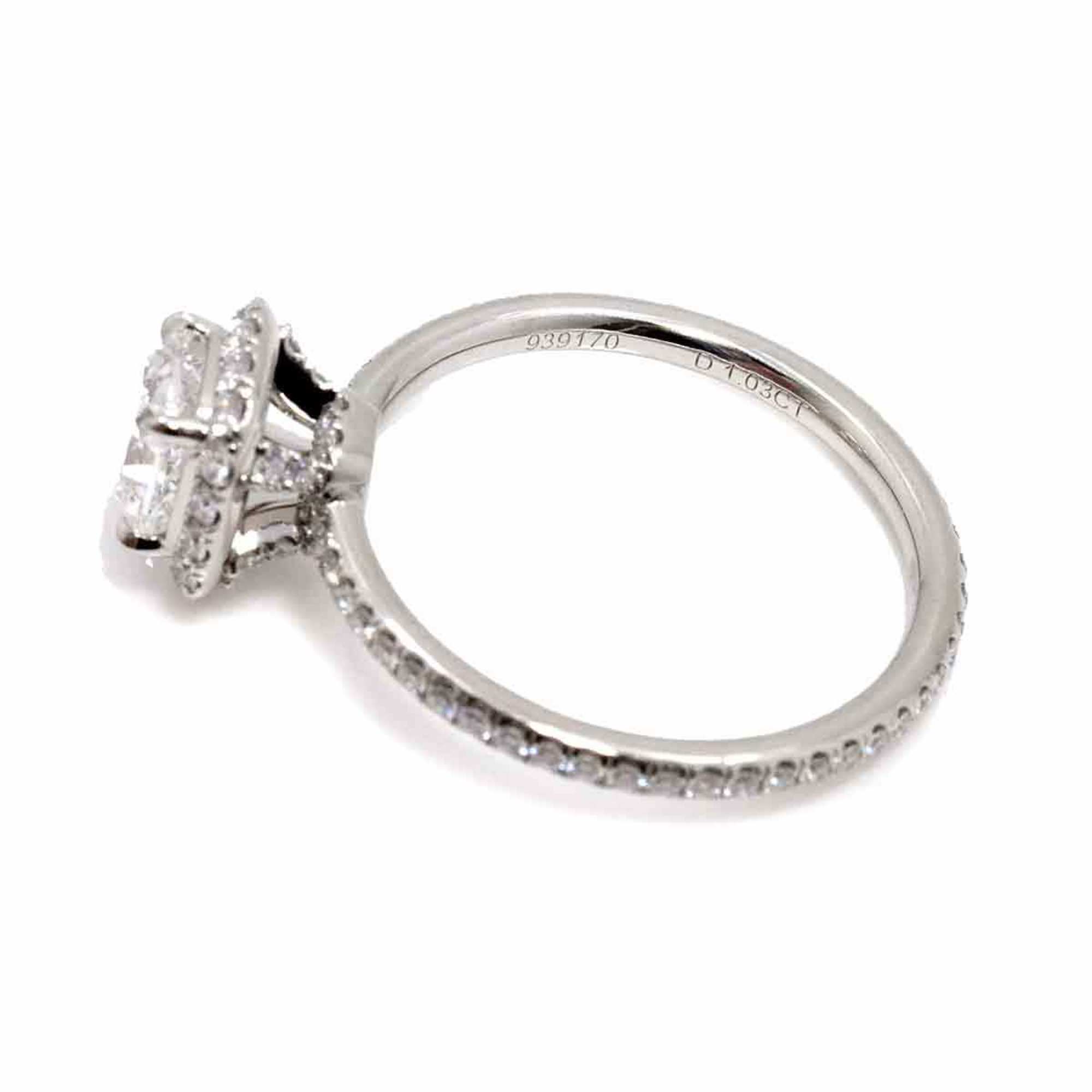 Harry Winston HARRY WINSTON Cushion Cut Micro Pavé Diamond 1.03ct D VS1 Ring Pt Platinum HW