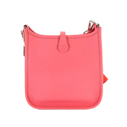 Hermes Evelyne TPM Amazone Shoulder Bag Taurillon Clemence Rose Azalee Rouge Silver Hardware C Stamp