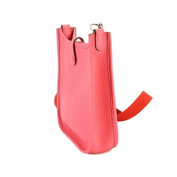 Hermes Evelyne TPM Amazone Shoulder Bag Taurillon Clemence Rose Azalee Rouge Silver Hardware C Stamp