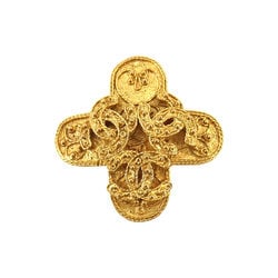 CHANEL Triple Coco Brooch Gold 94A Logos